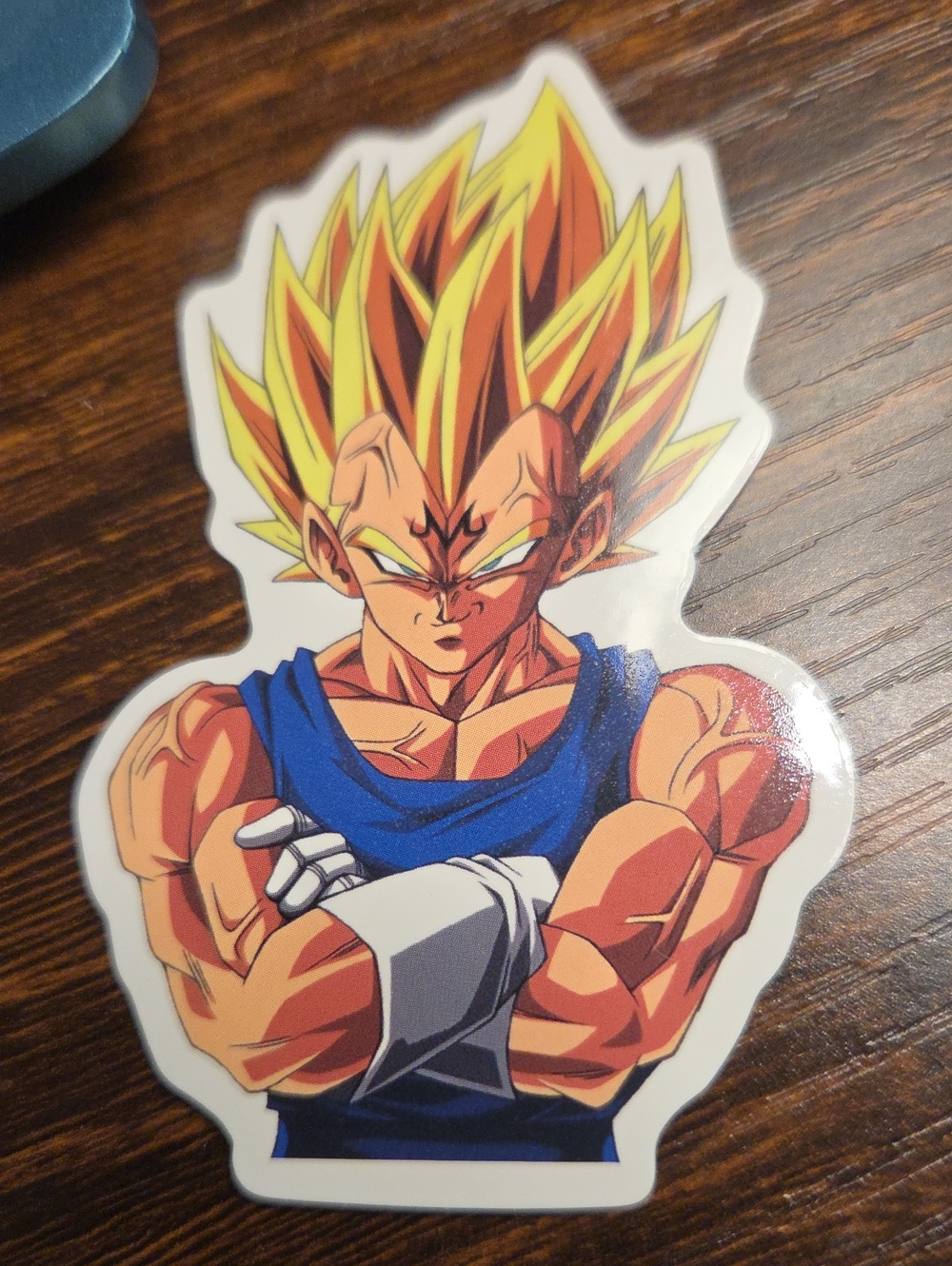 Super Saiyan Vegeta Wall Decal - Yellow & Blue Dragon Anime Art